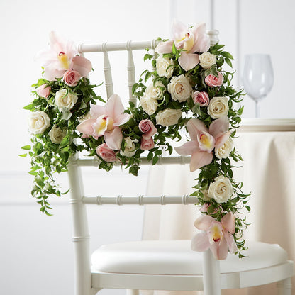 Orchid Rose Chair Décor –  Paiges Petals Floral Design, Stanton MI
