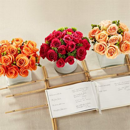 Dawn Rose Centerpiece –  Paiges Petals Floral Design, Stanton MI
