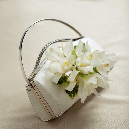 White Purse Decor –  Paiges Petals Floral Design, Stanton MI