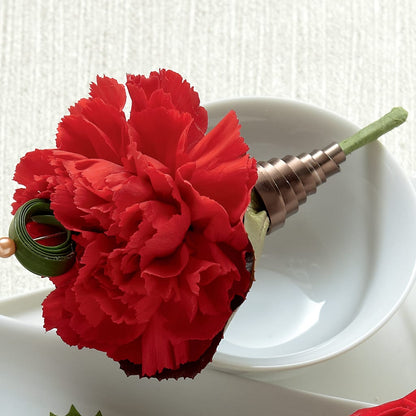 Red Carnation Boutonniere –  Paiges Petals Floral Design, Stanton MI