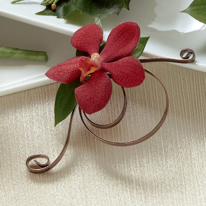 Red Mokara Boutonniere –  Paiges Petals Floral Design, Stanton MI